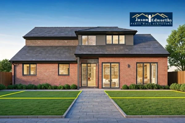 Home extension focusing on boundary line Barking and Dagenham